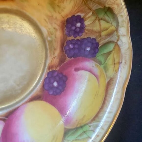 American Beauty Gold Fruit Saucer, Part of a Vintage Teacup and Saucer set - Picture 3 of 6
